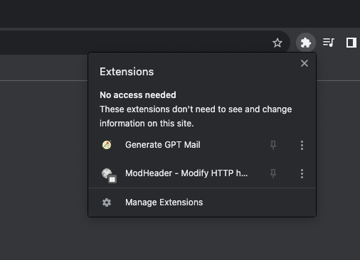 manage-extension Key